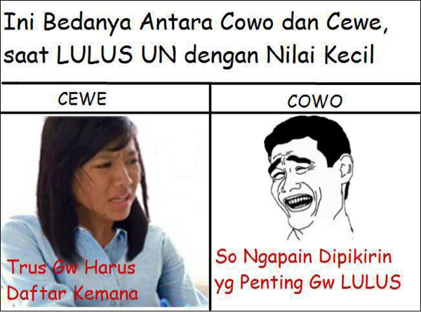 meme cowok vs cewek in real life