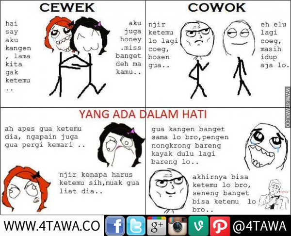 meme cowok vs cewek in real life