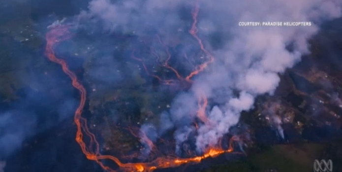 Mengerikannya kekuatan Alam, Lava Gunung di Hawaii sudah mencapai Laut