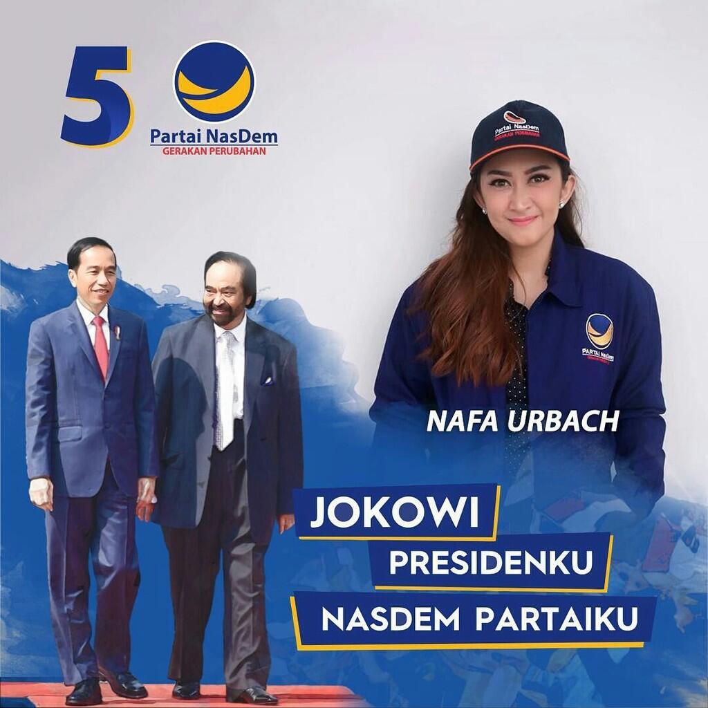 Masuk Partai Nasdem, Nafa Urbach: Sesuai Janji Saya