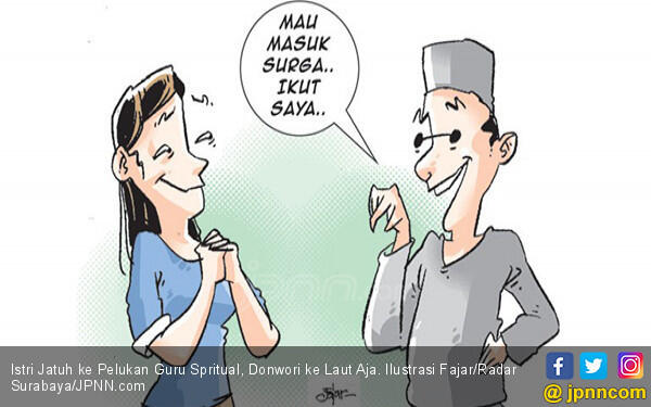 Istri Jatuh ke Pelukan Guru Spritual, Donwori ke Laut Aja