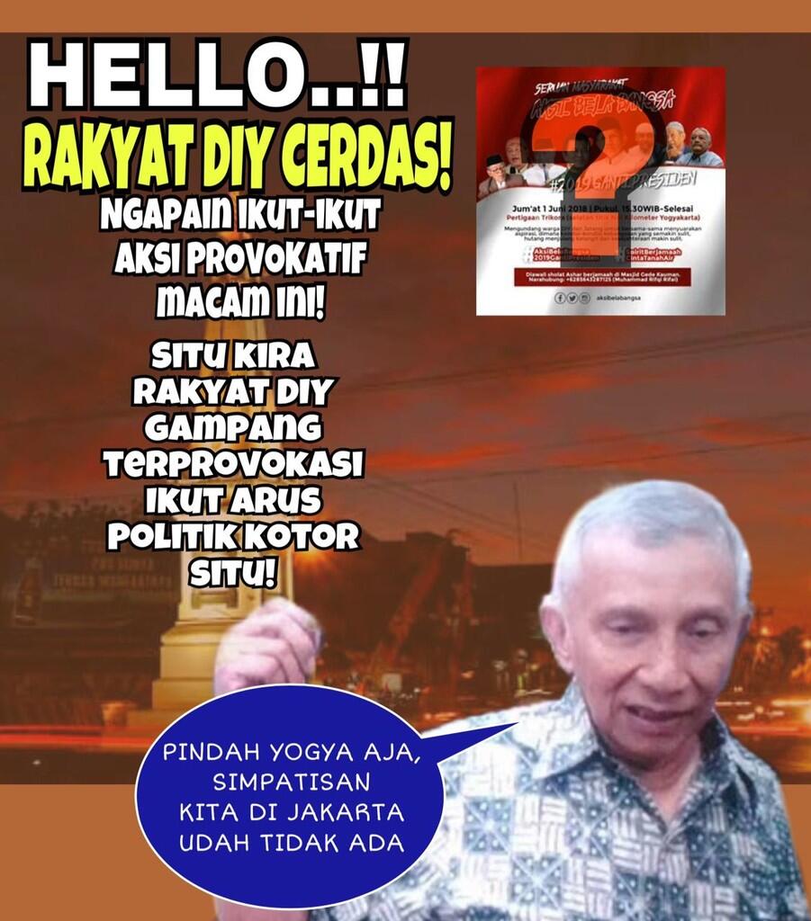 Aksi Bela Bangsa #2019GantiPresiden di Yogyakarta, Aksi Politis