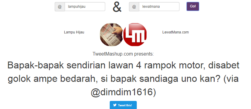 Tweetmashup.com, aplikasi twitter pengocok perut!