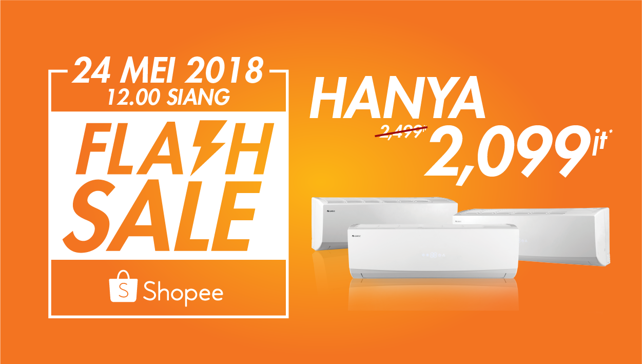 Siap-siap, Pukul 12 Siang Ini Flash Sale AC Gree di Shopee Dimulai
