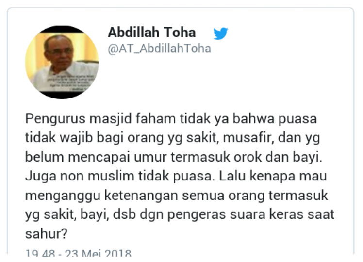 Ajakan Menggunakan Pengeras Suara Masjid 'Dengan Bijak' Menjadi Viral