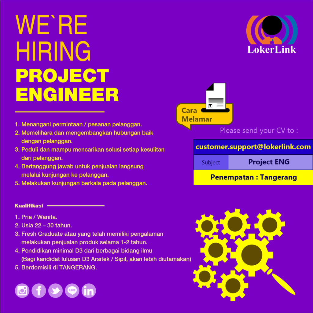 Project Engineer (Tangerang)