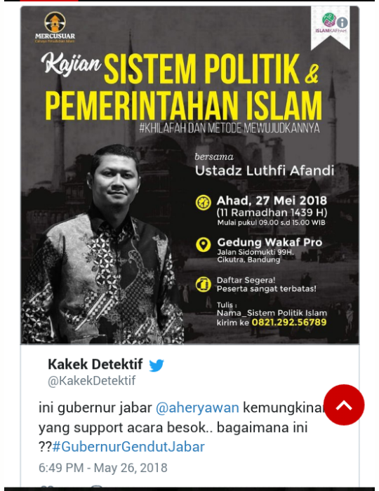 HTI Sesalkan Kajian Soal Khilafah di Bandung Dipersoalkan