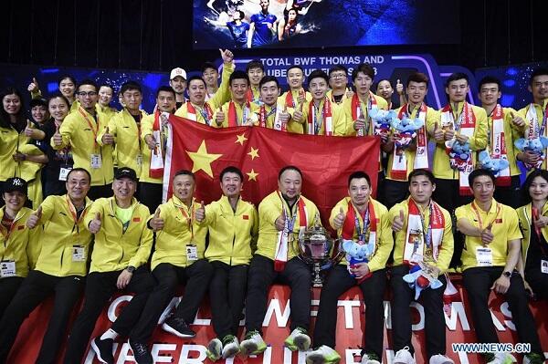 Tiongkok Raih Gelar Kesepuluh Piala Thomas