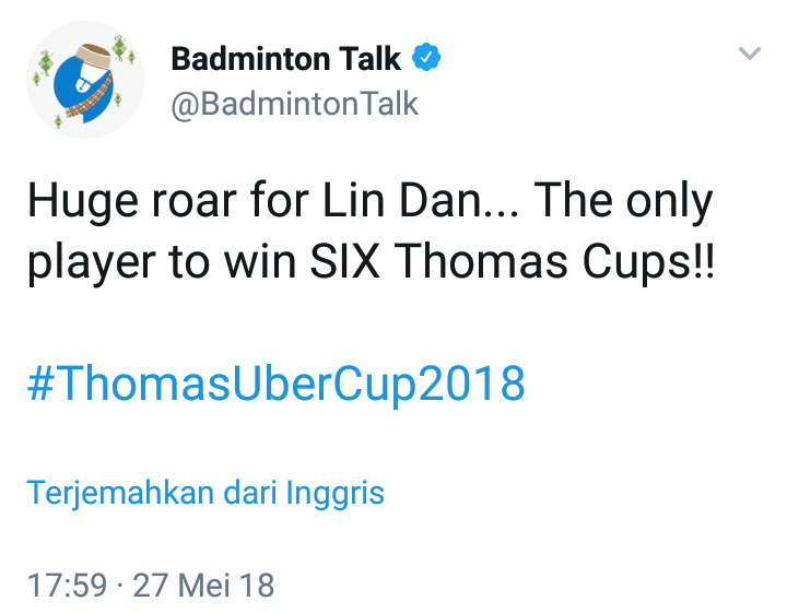 LIN DAN ( PENGUASA THOMAS CUP )