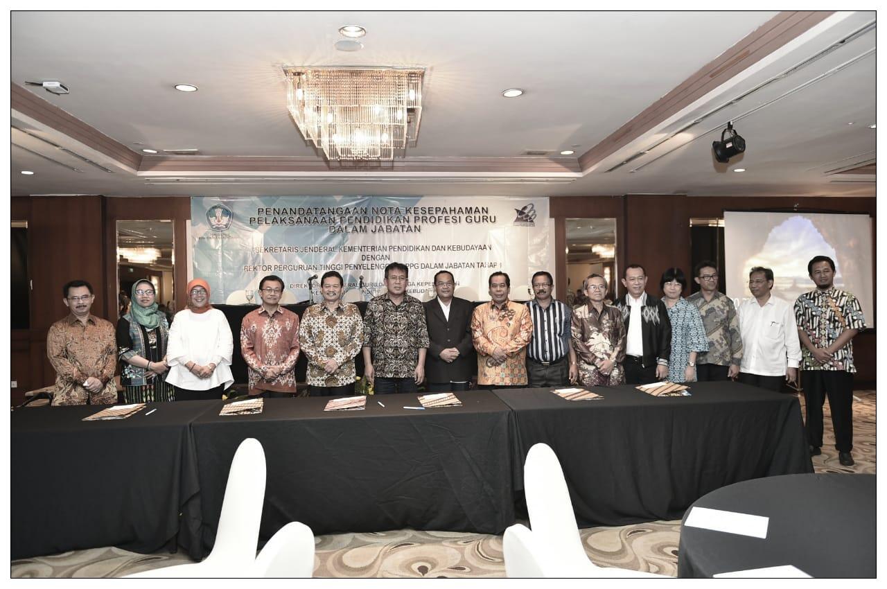 38 Kampus Teken MoU Penyelenggaraan PPG dalam Jabatan 2018