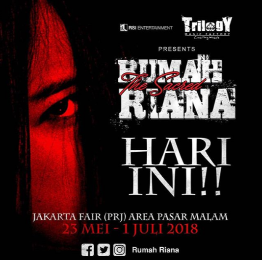 Rumah Hantu Riana, salah satu wahana terseram yang ada di Indonesia. Berani coba ?