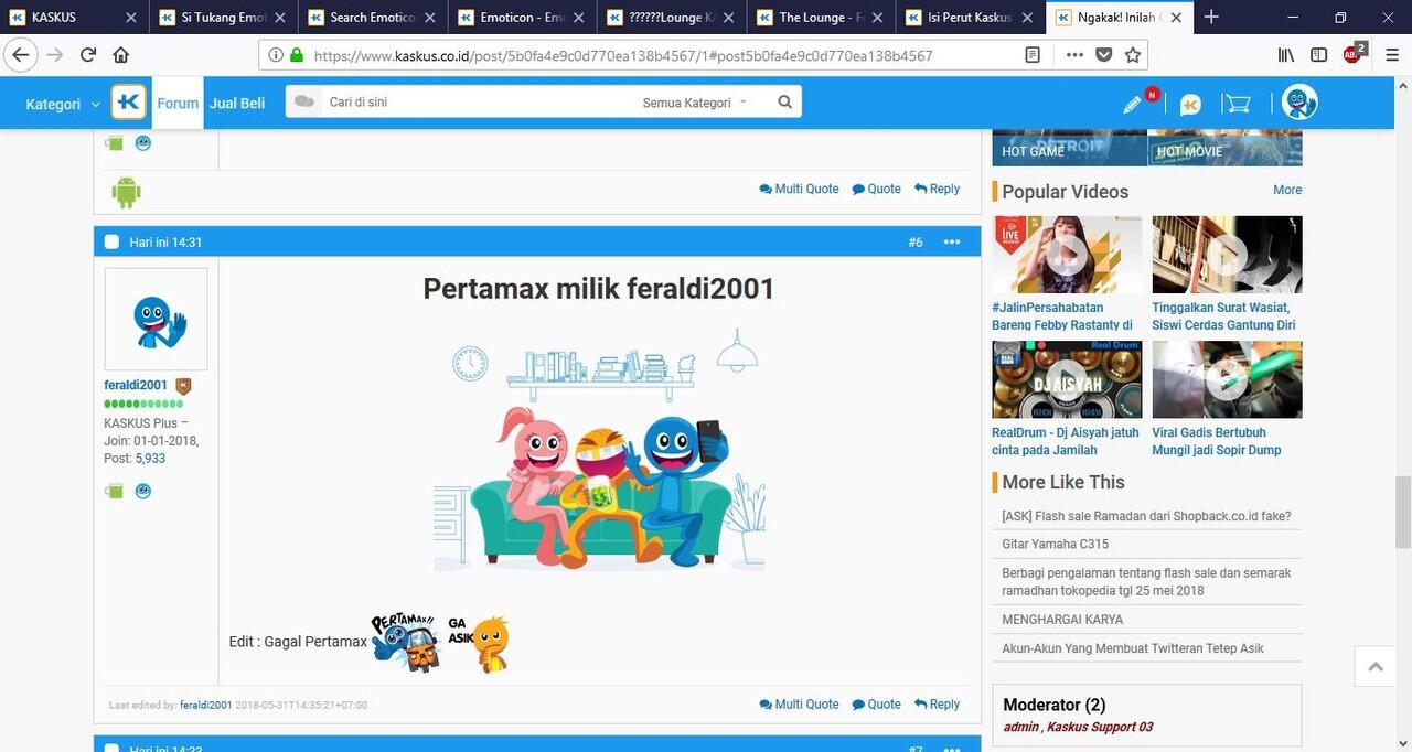 Apa Itu Feraldi2001, Kaskuser Membawa Tokoh-tokoh Emot Di KASKUS