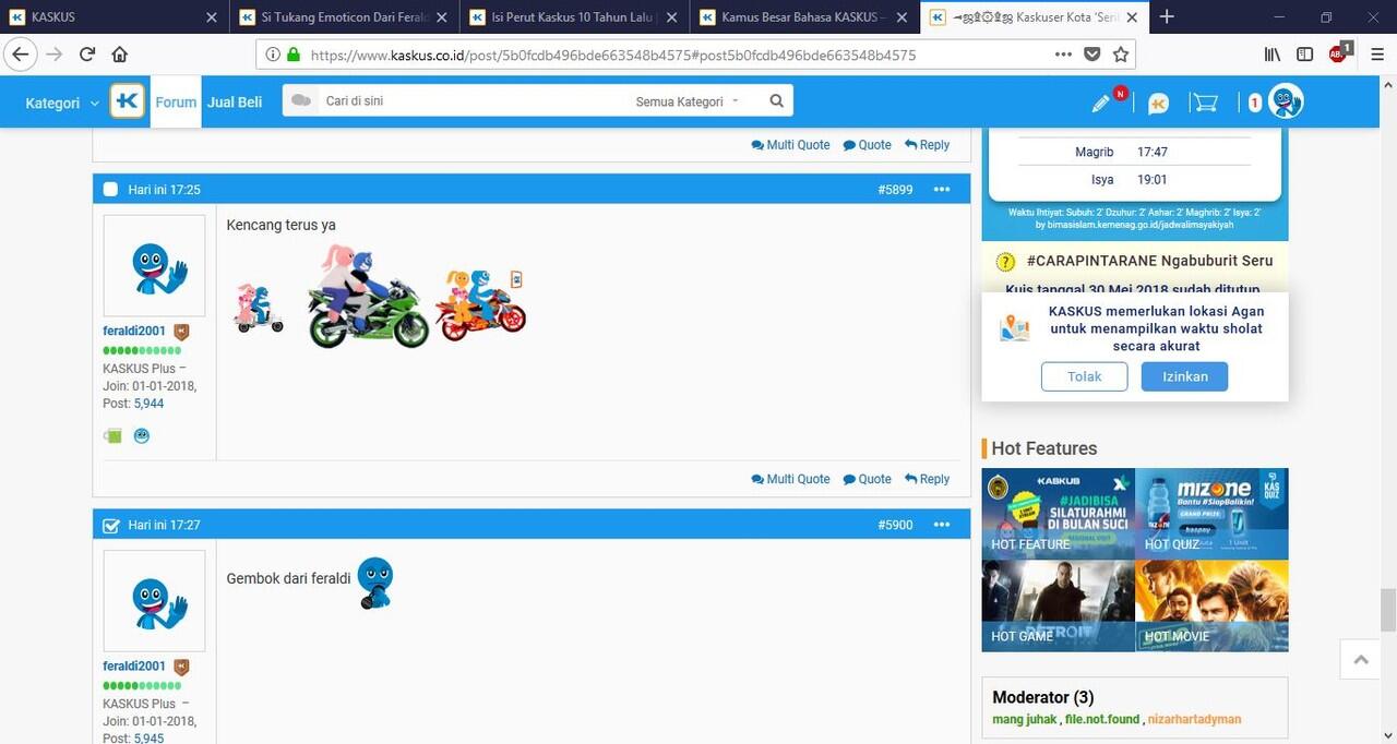 Apa Itu Feraldi2001, Kaskuser Membawa Tokoh-tokoh Emot Di KASKUS