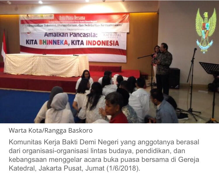 Yuk Ikutan, Ada Buka Puasa Bareng di Gereja Katedral Sore Ini