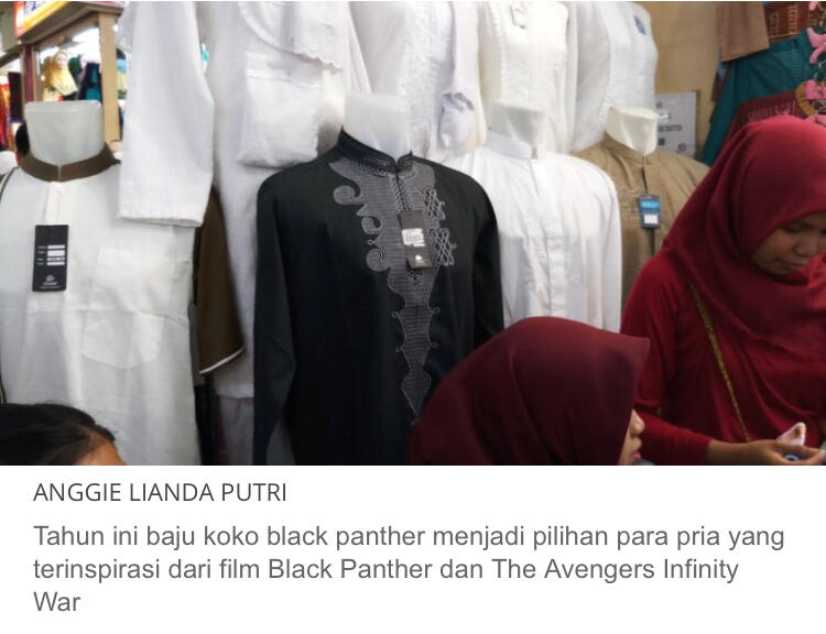 Baju Koko Black Panther Banyak Dicari Namun Stok Minim