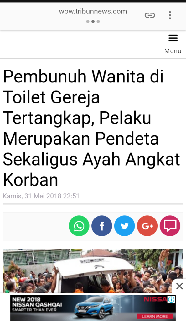 Fakta Baru, Ada Cairan Sperma di Organ Intim Mahasiswi yang Tewas di Toilet Gereja