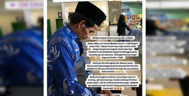 Viral Kakek Ditipu Travel Umrah, Menabung 20 Tahun Telantar di Jeddah