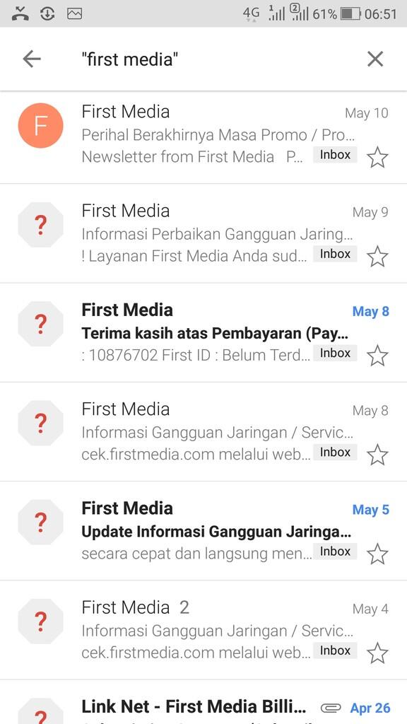 Gangguan layanan First Media