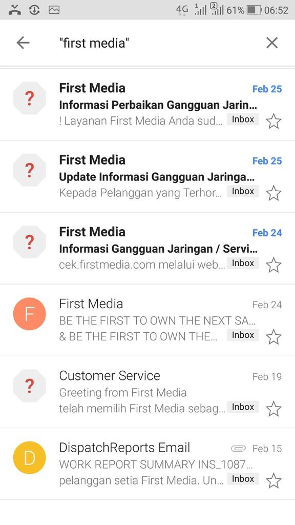 Gangguan layanan First Media