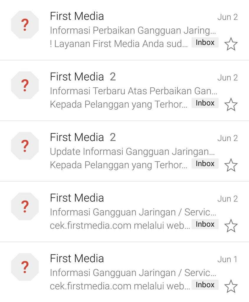 Gangguan layanan First Media