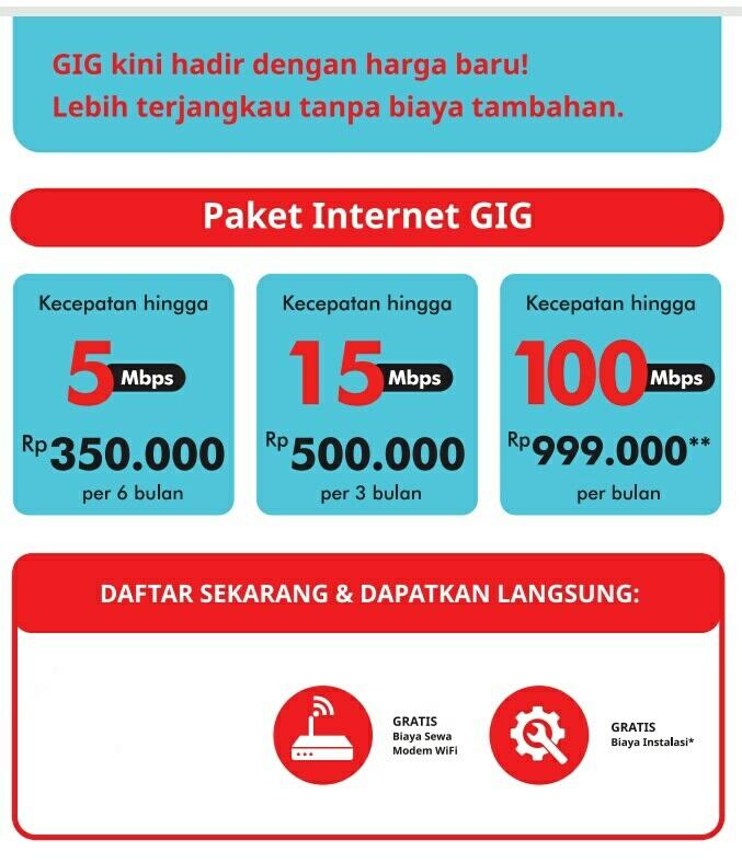 AGEN FREELANCE INDOSAT GIG FIBER HOME AREA TANGERANG