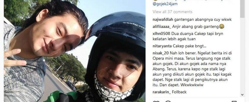 10 Potret Angga Purnama, Driver Ojol yang Pesonanya Saingi Bryan Domani