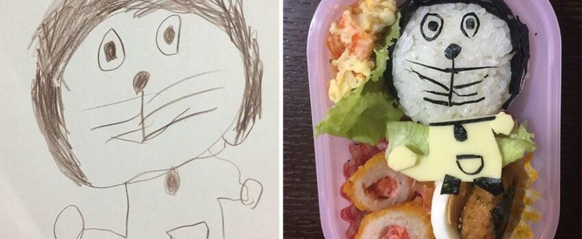 10 Kreasi Bento Paling Gemesin dari Gambar Sang Anak, Keren Banget!