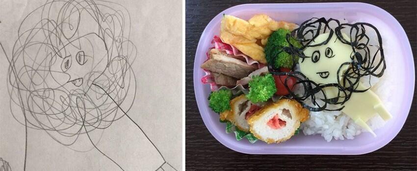 10 Kreasi Bento Paling Gemesin dari Gambar Sang Anak, Keren Banget!