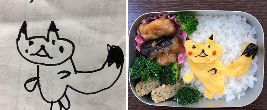 10 Kreasi Bento Paling Gemesin dari Gambar Sang Anak, Keren Banget!