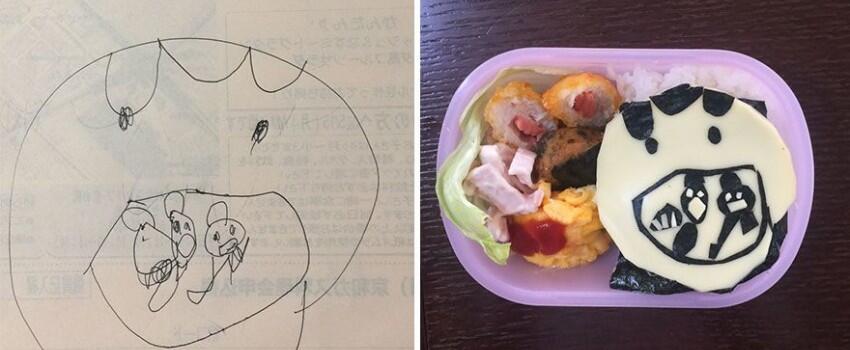 10 Kreasi Bento Paling Gemesin dari Gambar Sang Anak, Keren Banget!