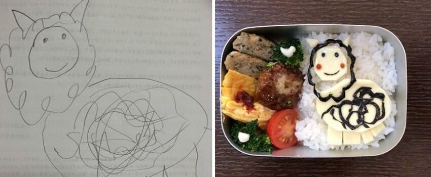 10 Kreasi Bento Paling Gemesin dari Gambar Sang Anak, Keren Banget!