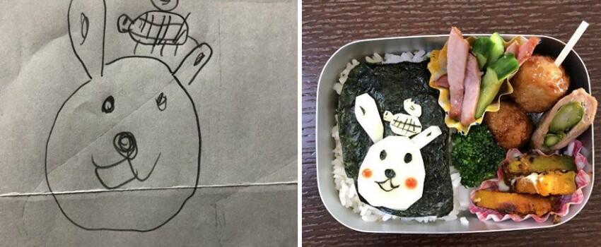 10 Kreasi Bento Paling Gemesin dari Gambar Sang Anak, Keren Banget!