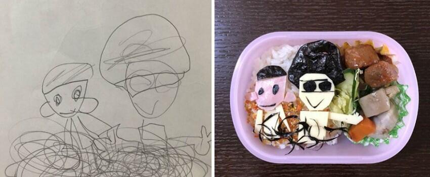 10 Kreasi Bento Paling Gemesin dari Gambar Sang Anak, Keren Banget!