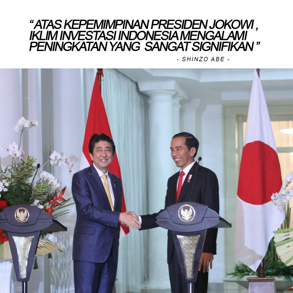 Bertemu Presiden Jokowi, PM Abe Puji Iklim Investasi Indonesia