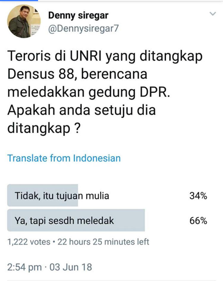 Fadli Zon Ragukan DPR Jadi Target Teroris
