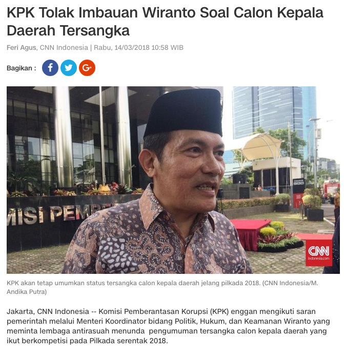 Fokus Pilkada, Ganjar Pranowo Mangkir dari Panggilan KPK