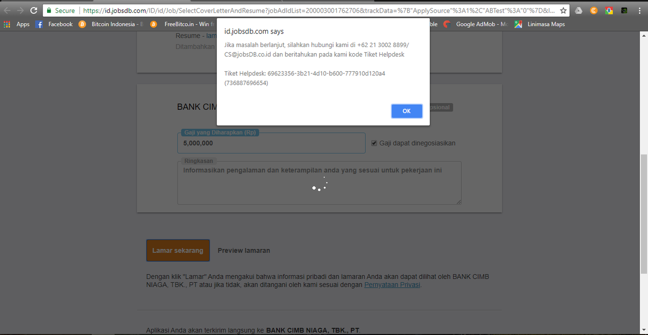 Apply JOBSDB error