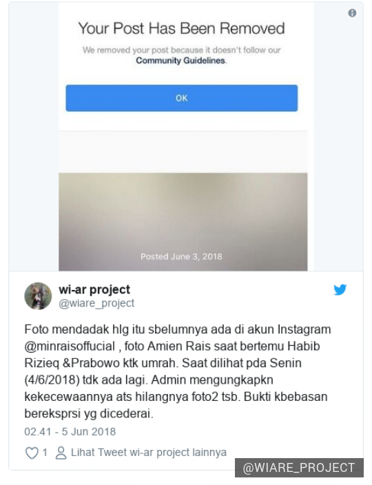 Penghapusan Foto Instagram Pertemuan Amien Rais, Prabowo, Rizieq Shihab: Benarkah Ber