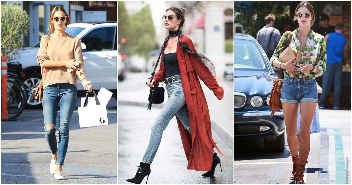 10 Gaya Inspirasi dengan Jeans ala Supermodel Alessandra Ambrosio, Kece!