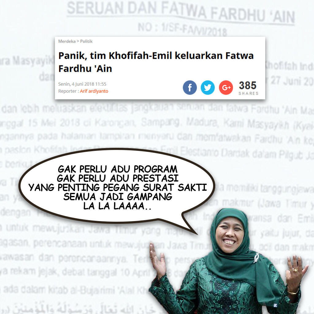 Panik, tim Khofifah-Emil keluarkan Fatwa Fardhu 'Ain