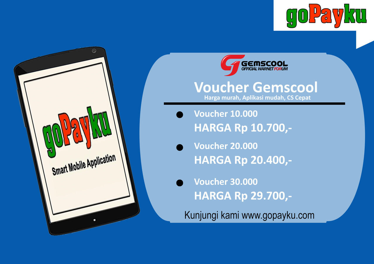 Bagi Gamers Yang Ingin Beli Voucher Gemscool, Pakai GoPayku!