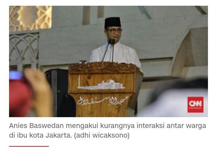 Anies Baswedan Sebut Jakarta Jadi 'Segregated City'