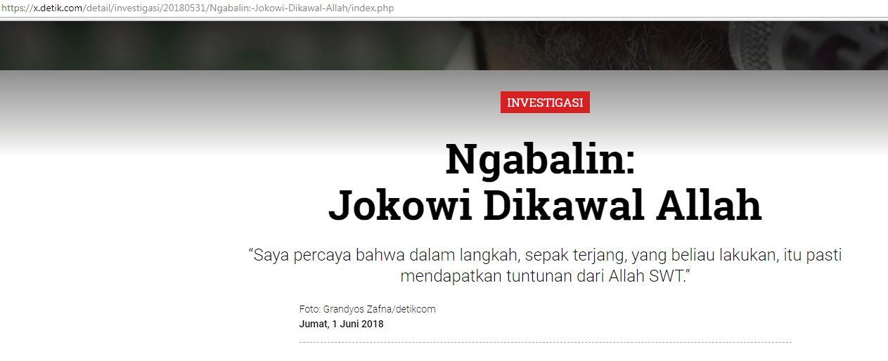 Ngabalin: Jokowi Dikawal Allah