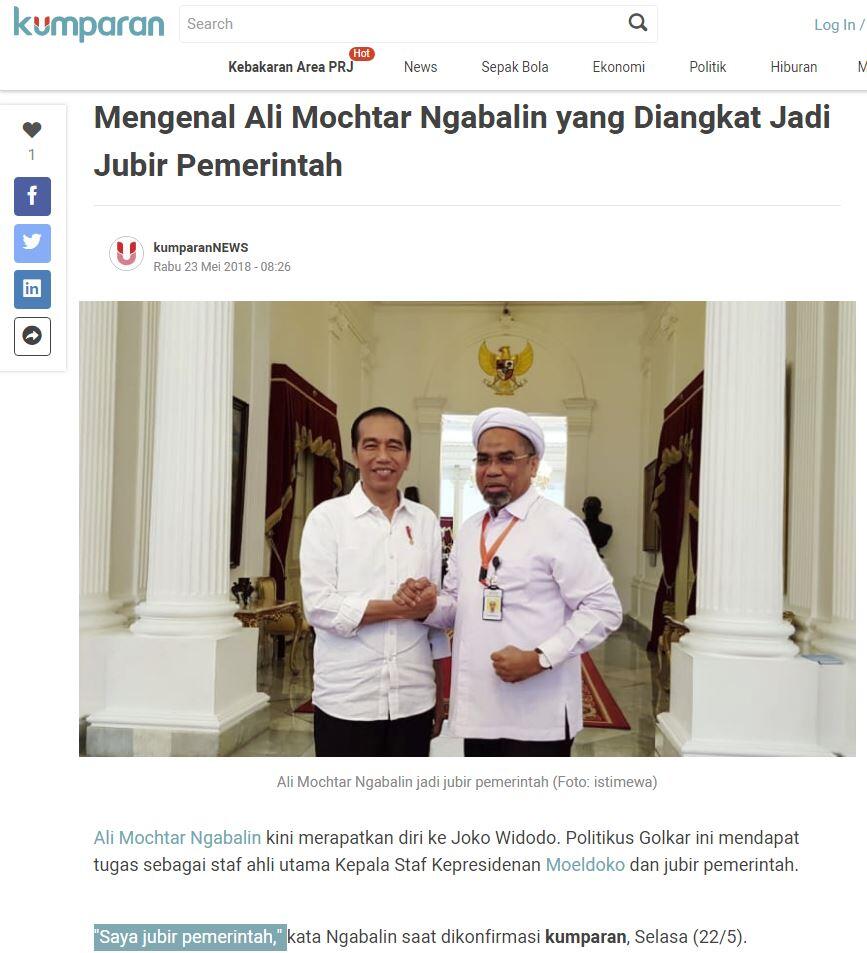 Ngabalin: Jokowi Dikawal Allah