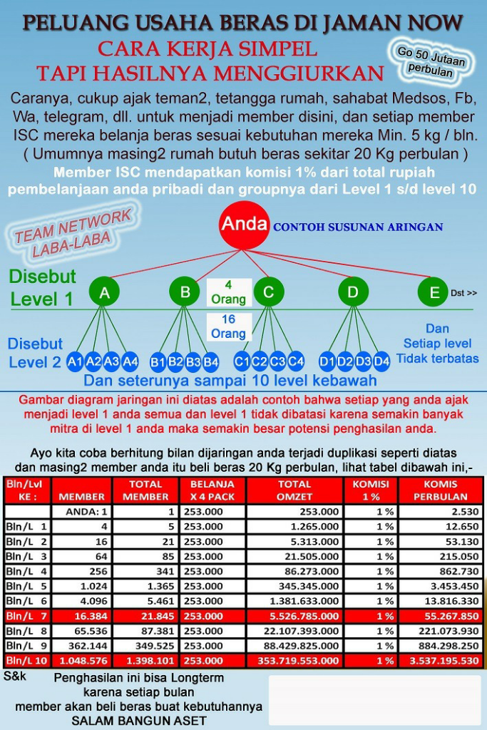 Peluang Usaha Beras Premium Offline dan Online