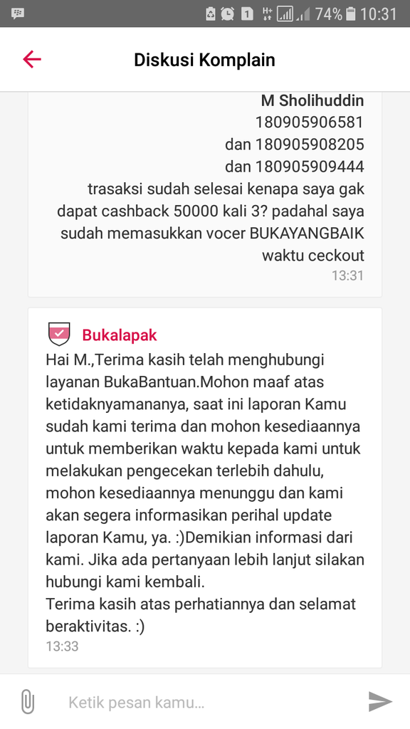 bukalapak tidak konsisten dengan programnya part II
