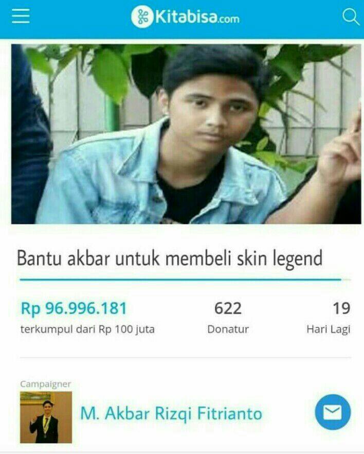 Kocak, Aksi Penggalangan Dana Tapi Buat Beli Skin Mobile Legend
