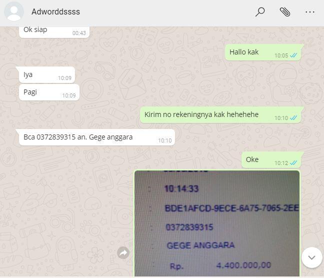 SITUSPRO.CO.ID PENIPU JASA ADWORDS MELAKUKAN PENIPUAN SENILAI 4.4juta