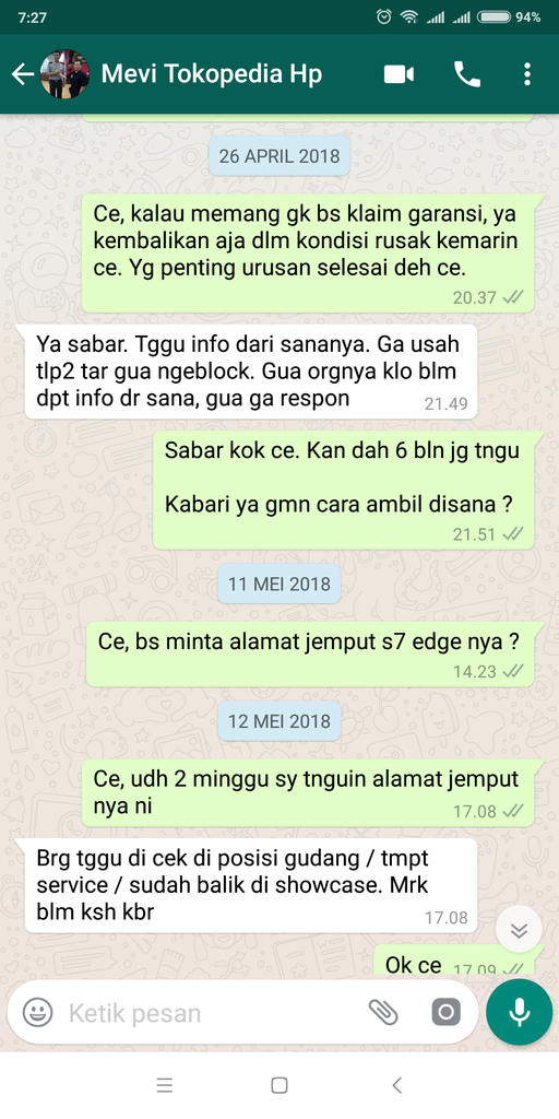 Awas penjual tidak tanggungjawab di tokopedia dan shopee