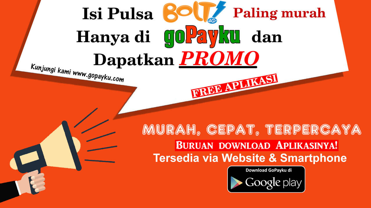 CARA PULSA BOLT ONLINE LEBIH UNTUNG? DI GOPAYKU.COM SAJA GUYS!